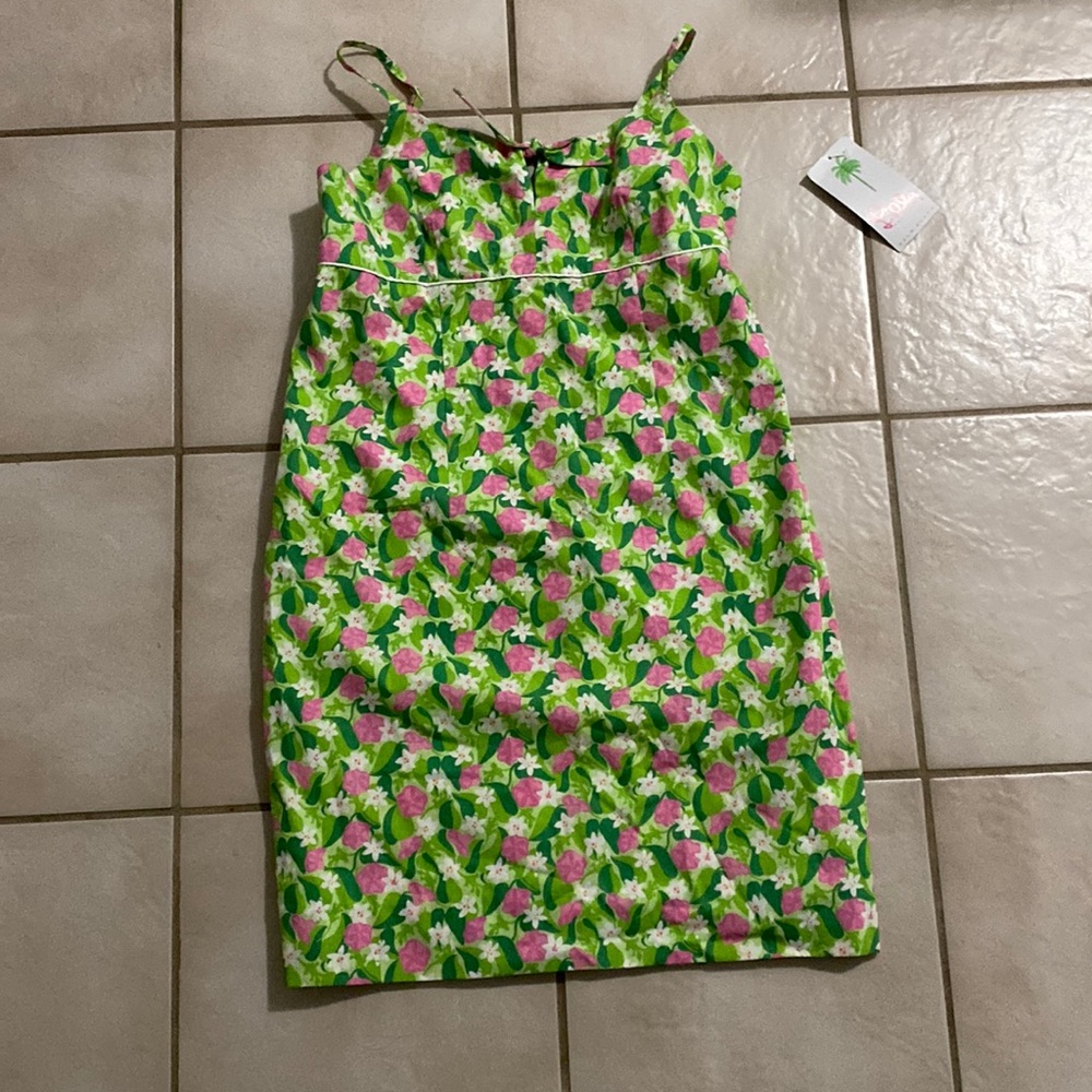 New Lilly Pulitzer Size 6 Cotton Summer Flirty Cocktail Travel Mini Dress - Picture 2 of 7